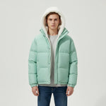 Load image into Gallery viewer, Vinterjacka med huva Svart Vit | Kalla Dagar Vardagsbruk