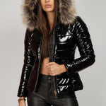 Load image into Gallery viewer, Pufferjacka Dam Blank Huva | Kalla Dagar Vardag