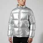 Load image into Gallery viewer, Pufferjacka herr med huva och dragkedja | Kalla dagar