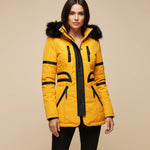 Load image into Gallery viewer, Vinterjacka dam med huva och dragkedja | Kalla dagar