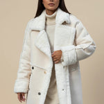 Load image into Gallery viewer, Vinterjacka dam lång med dubbelknäppning | Kalla dagar