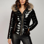 Load image into Gallery viewer, Pufferjacka Dam Blank Huva | Kalla Dagar Vardag