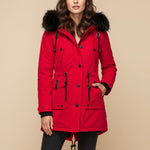 Load image into Gallery viewer, Parka Jacka Dam Med Huva | Kalla Dagar Utomhusbruk