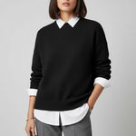 Load image into Gallery viewer, Stickad tröja dam enkel rund hals | Vardagsbruk