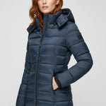 Load image into Gallery viewer, Vinterjacka dam med huva och dragkedja | Vardag och kyligt väder