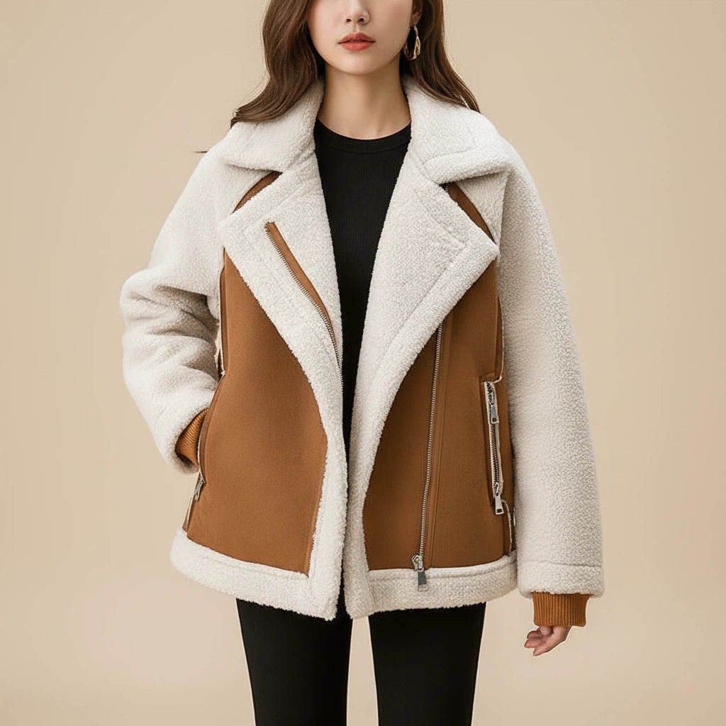 Fluffig jacka dam oversized | kalla dagar vardagsbruk