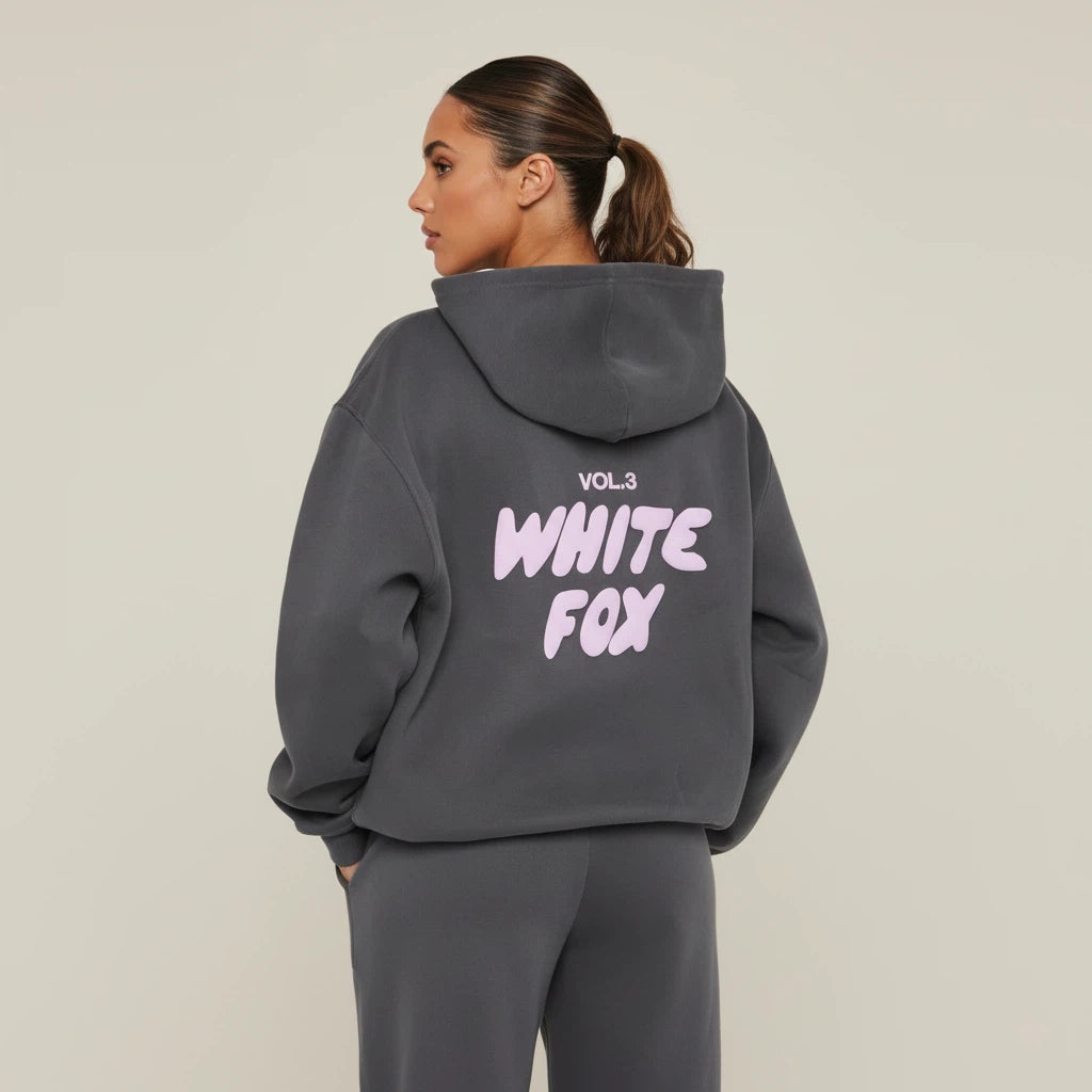 Träningsset dam med huvtröja, oversized passform | Vardag och fritid