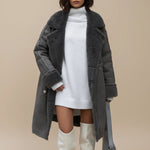 Load image into Gallery viewer, Vinterjacka dam lång med dubbelknäppning | Kalla dagar
