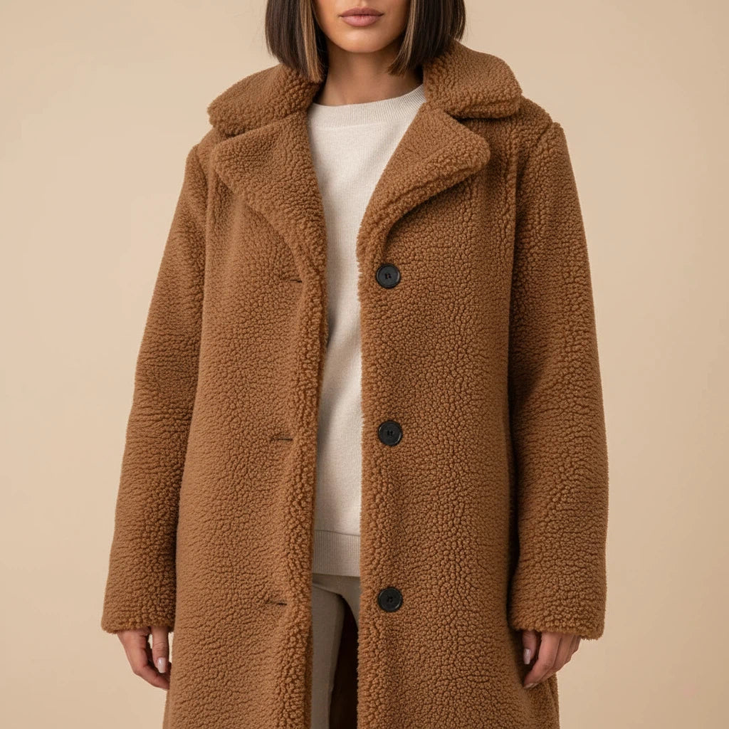 Vinterkappa Dam Fluffig Lång | Kalla Dagar Vardag