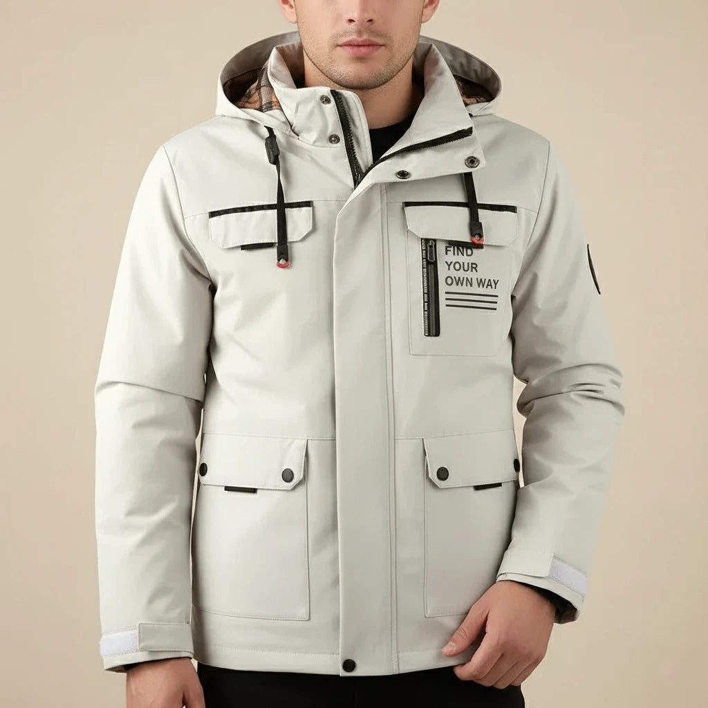 Outdoorjacka Herr Med Huva | Vardag och Friluftsliv