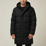 Load image into Gallery viewer, Pufferjacka herr med huva i syntetiskt tyg | Vinterbruk
