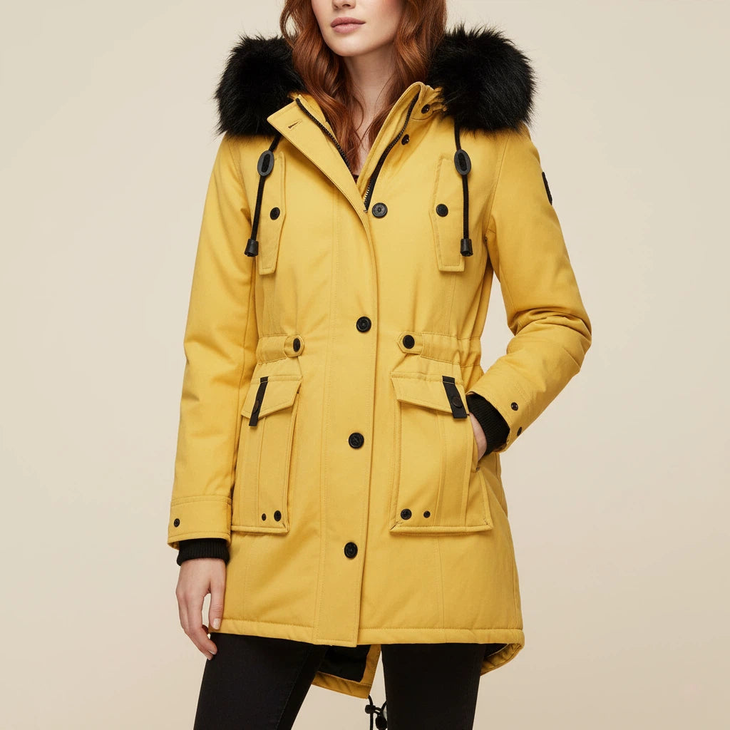 Parka Jacka Dam Med Huva | Kalla Dagar Utomhusbruk