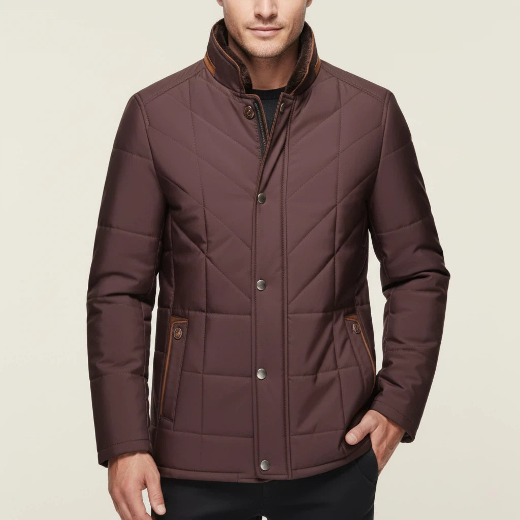 Vinterjacka herr ståkrage med dragkedja | Vardagsbruk