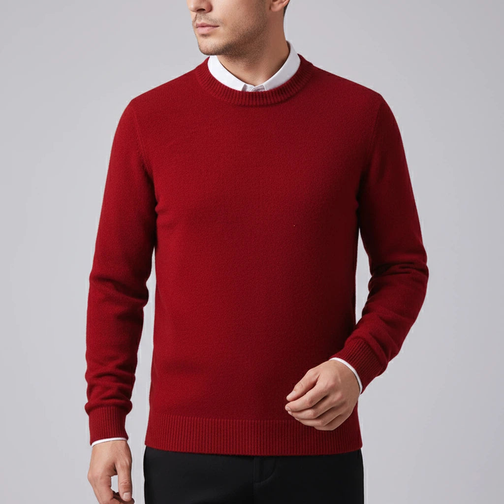 Svart Herrtröja med Rund Hals | Klassisk Vardagsstil