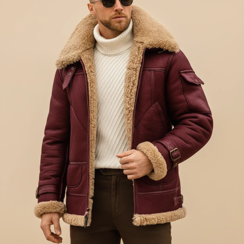 Vinterjacka herr med krage och foder | Kalla dagar