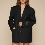 Load image into Gallery viewer, Översize kavaj för dam, lång modell | Kontor och vardag
