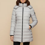 Load image into Gallery viewer, Vinterjacka dam med huva och dragkedja | Vardag och kyligt väder
