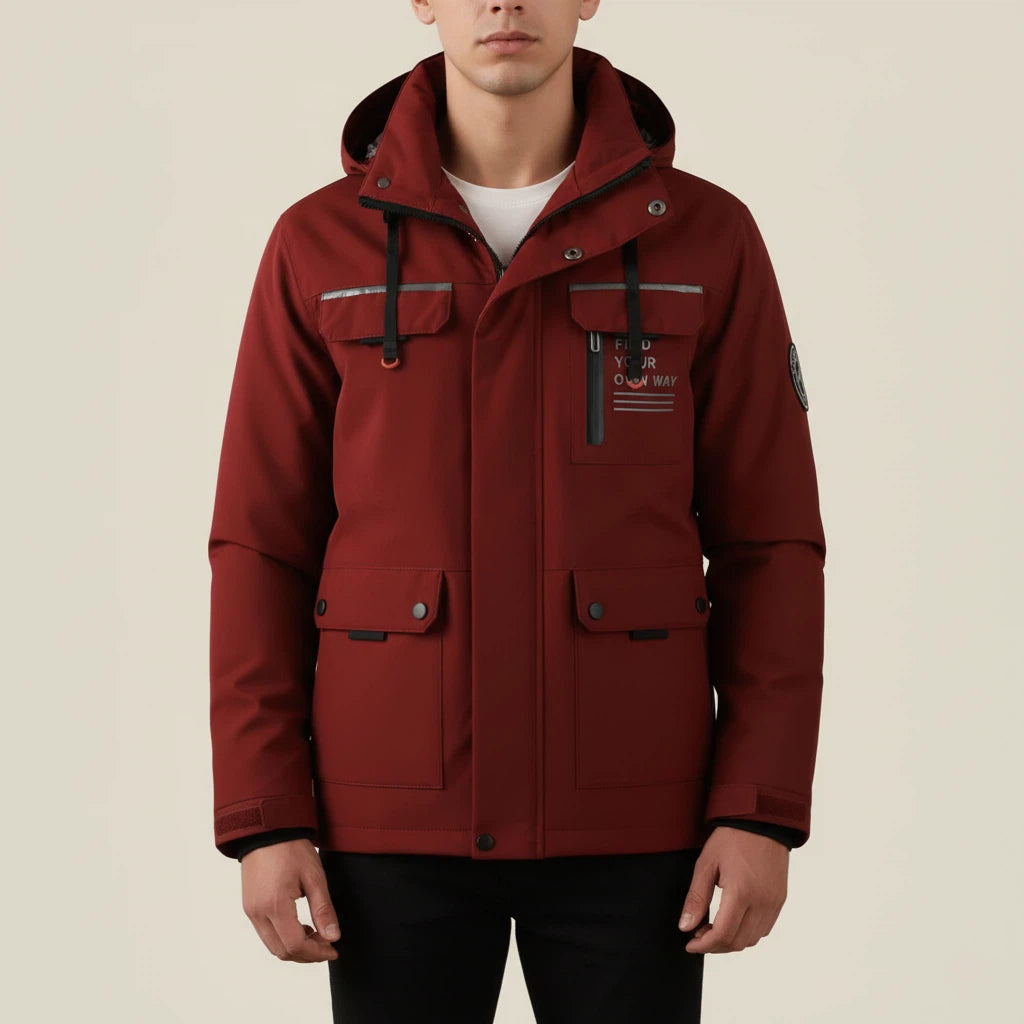 Outdoorjacka Herr Med Huva | Vardag och Friluftsliv