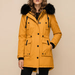 Load image into Gallery viewer, Parka Jacka Dam Med Huva | Kalla Dagar Utomhusbruk
