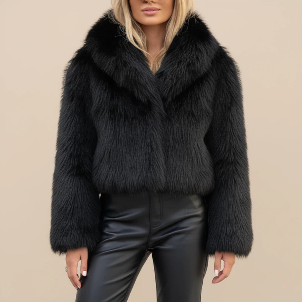 Fluffig Jacka Voluminös Passform | Kalla Dagar och Evenemang