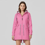 Load image into Gallery viewer, Regnjacka dam med huva och dragsko | Vardagsanvändning
