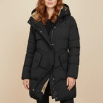 Load image into Gallery viewer, Vinterjacka dam lång modell med huva | Kalla dagar
