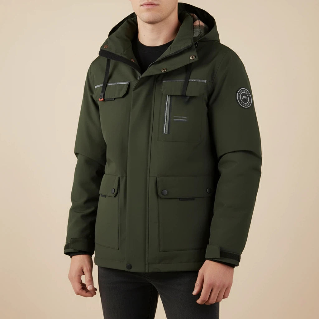 Outdoorjacka Herr Med Huva | Vardag och Friluftsliv