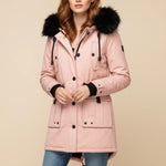Load image into Gallery viewer, Parka Jacka Dam Med Huva | Kalla Dagar Utomhusbruk
