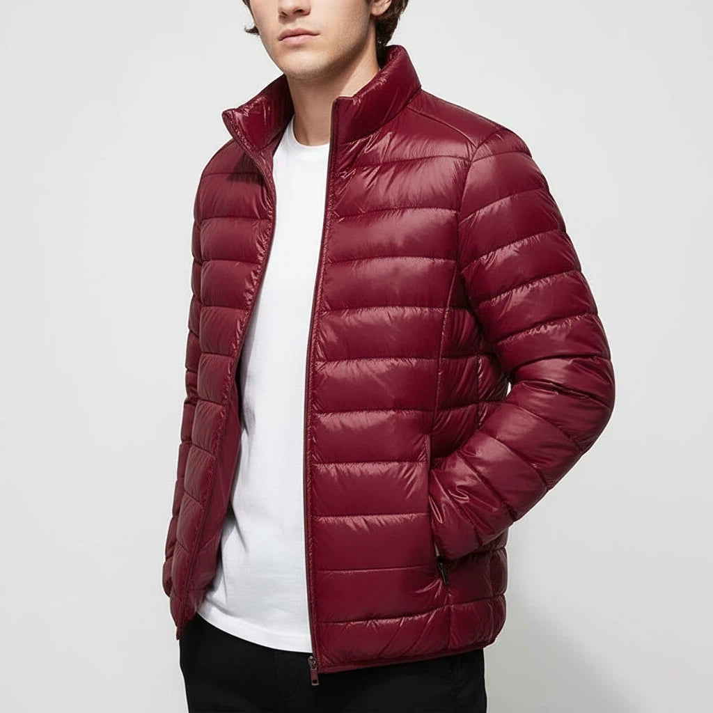 Steppjacka Herr Blå Med Huva | Kalla Dagar Vardagsbruk