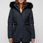 Load image into Gallery viewer, Vinterjacka dam med huva och dragkedja | Kalla dagar
