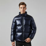 Load image into Gallery viewer, Pufferjacka herr med huva och dragkedja | Kalla dagar
