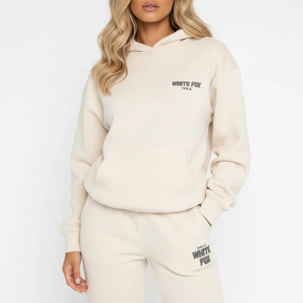 Träningsset dam med huvtröja, oversized passform | Vardag och fritid