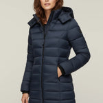 Load image into Gallery viewer, Vinterjacka dam med huva och dragkedja | Vardag och kyligt väder
