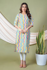 Load image into Gallery viewer, Janki Multicolor Leheriya Kurti
