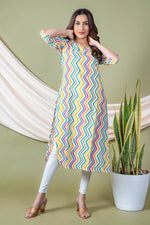 Load image into Gallery viewer, Janki Multicolor Leheriya Kurti
