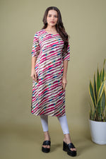 Load image into Gallery viewer, Kavya Pink Leheriya Kurti
