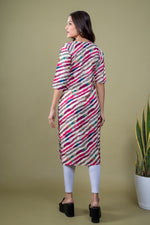Load image into Gallery viewer, Kavya Pink Leheriya Kurti
