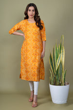 Load image into Gallery viewer, Meera Yellow Bandhani Kurti
