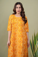 Load image into Gallery viewer, Meera Yellow Bandhani Kurti
