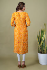 Load image into Gallery viewer, Meera Yellow Bandhani Kurti
