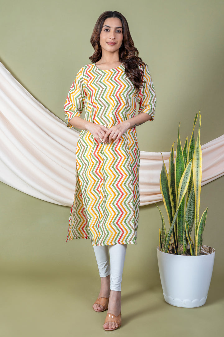 Urvi Multicolor Lehariya Kurti