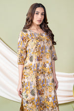 Load image into Gallery viewer, Aarti Yellow Abstract Kurti
