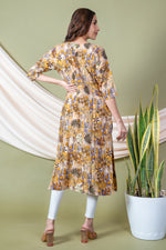 Load image into Gallery viewer, Aarti Yellow Abstract Kurti
