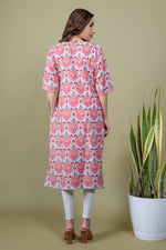 Load image into Gallery viewer, Vishva Pink Gray Abstract Kurti
