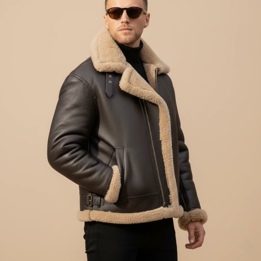 Pilotjacka herr fodrad krage | kalla dagar vardagsbruk