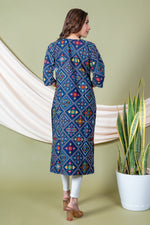Load image into Gallery viewer, Purvi Blue Bandhani Abstract Kurti
