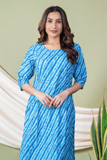 Load image into Gallery viewer, Yuvika Blue Lehariya Kurti
