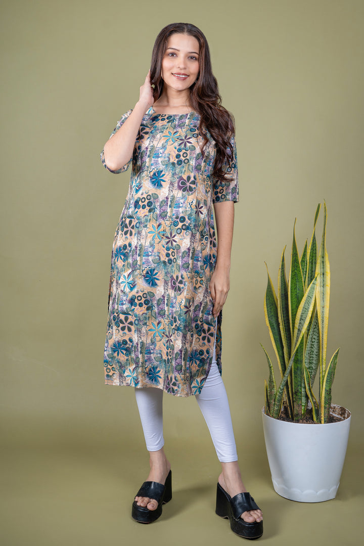 Juhi Multicolor Abstract Kurti