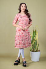 Load image into Gallery viewer, Tanuja Red Block Print Kurti
