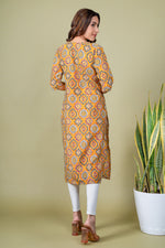 Load image into Gallery viewer, Avni Yellow Abstract Kurti
